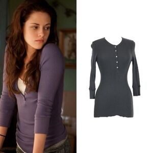 3/4 Sleeve Thermal Henley As Seen On Bella Swan From Twilight
